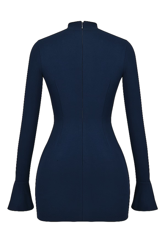 Zevuri ™ | Knitted Bodycon Pocket Detail Mini Dress